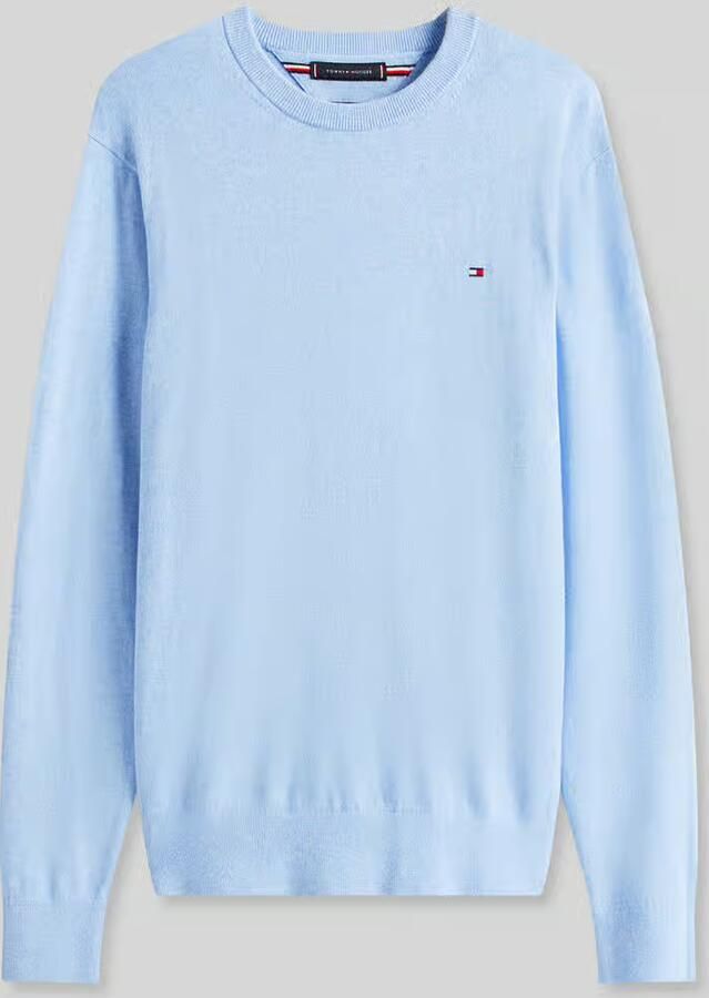 Tommy Hilfiger Regular fit gebreide pullover van een mix van katoen en kasjmier