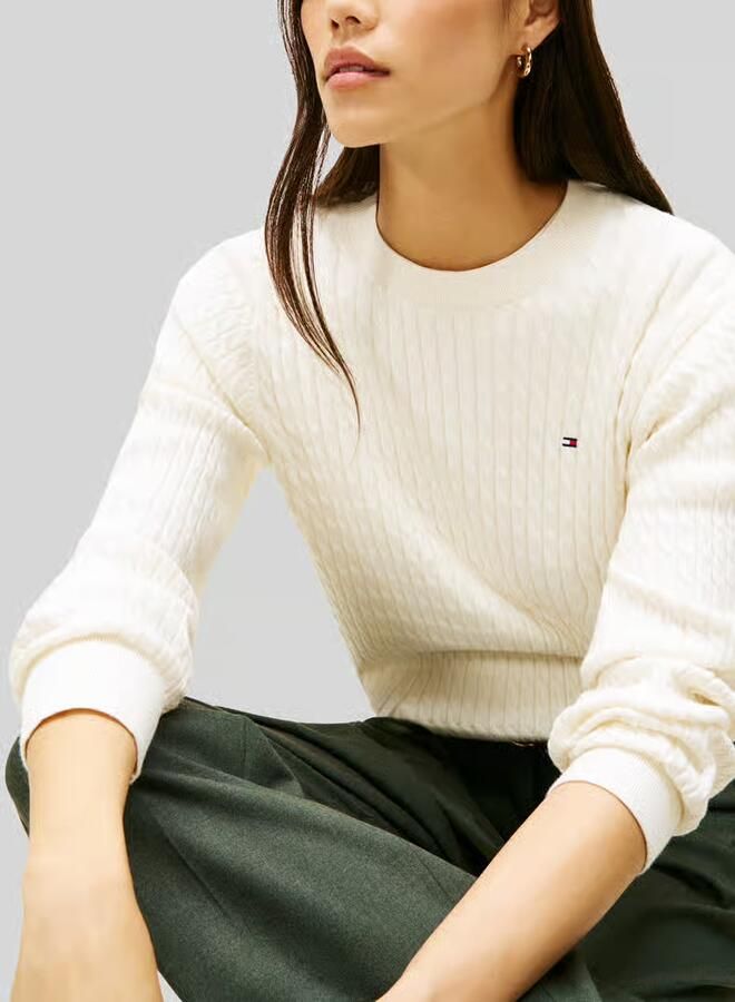 Tommy Hilfiger Regular fit pullover van pure katoen '