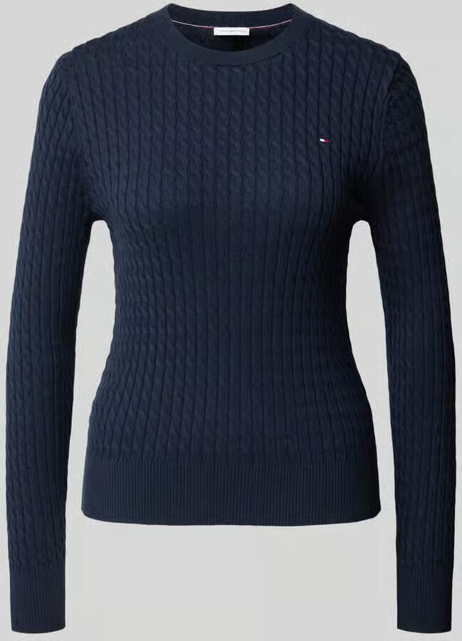 Tommy Hilfiger Trui met ronde hals CO CABLE C-NK LS SWEATER