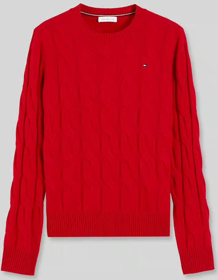 Tommy Hilfiger Regular fit pullover van pure wol