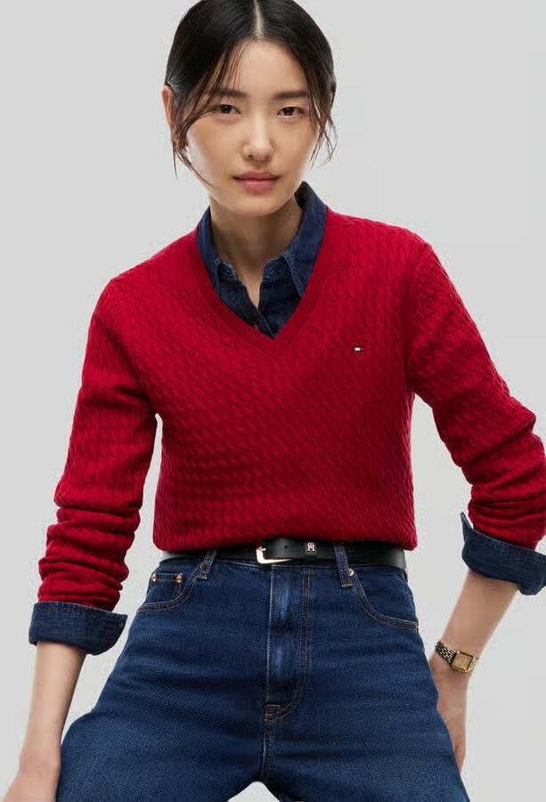 Tommy Hilfiger regular fit pullover van puur katoen