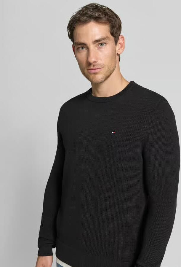 Tommy Hilfiger Trui met ronde hals ESSENTIAL STRUCTURE CREW NECK met structuur en label - Foto 13