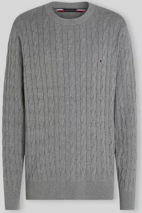 Tommy Hilfiger Gebreide trui CLASSIC CABLE CREW NECK met structuurbreisel en vlaglabel - Foto 10