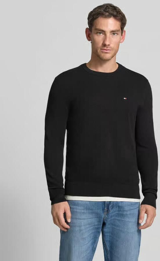 Tommy Hilfiger Trui met ronde hals ESSENTIAL STRUCTURE CREW NECK met structuur en label - Foto 15