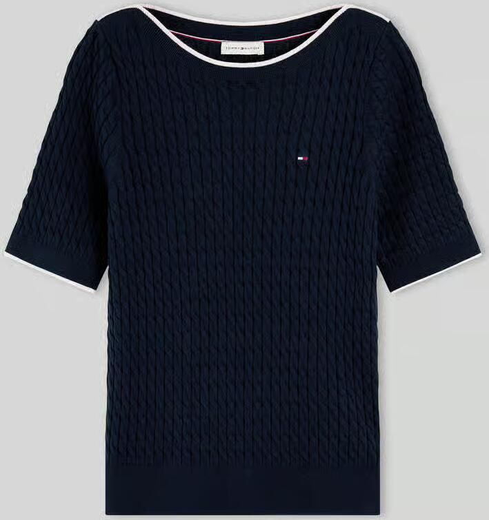 Tommy Hilfiger regular fit pullover van puur katoen met korte mouwen - Foto 2