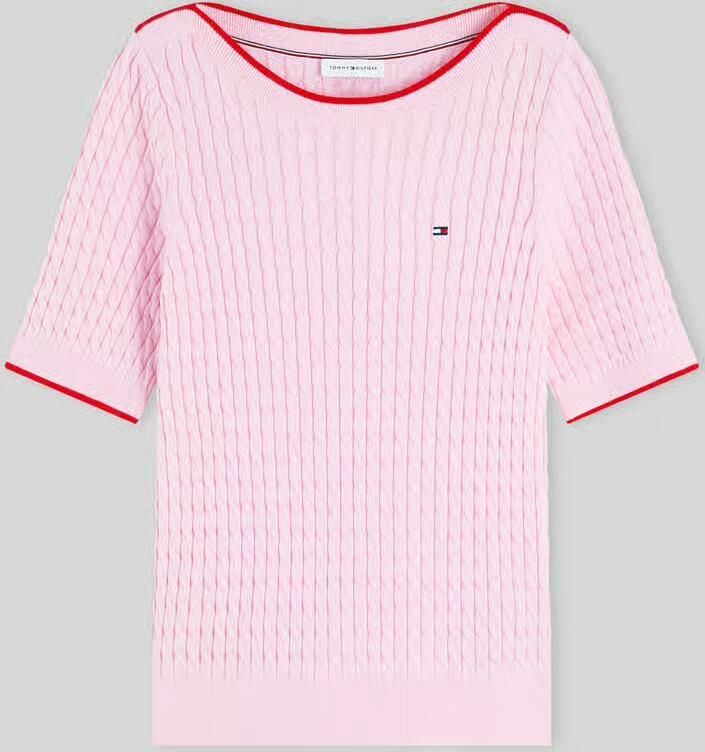 Tommy Hilfiger regular fit pullover van puur katoen met korte mouwen - Foto 2