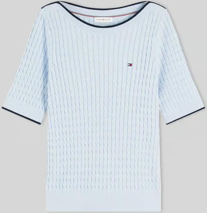 Tommy Hilfiger regular fit pullover van puur katoen met korte mouwen - Foto 2