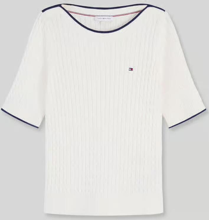Tommy Hilfiger regular fit pullover van puur katoen met korte mouwen - Foto 2