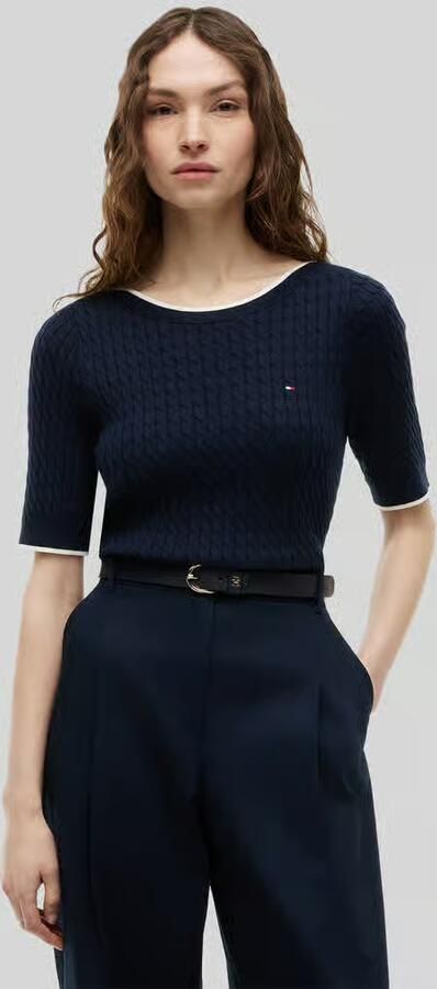 Tommy Hilfiger regular fit pullover van puur katoen met korte mouwen - Foto 5