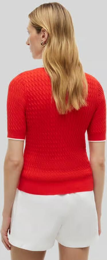 Tommy Hilfiger regular fit pullover van puur katoen met korte mouwen - Foto 3