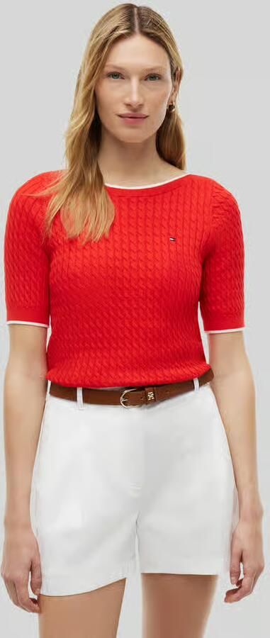 Tommy Hilfiger regular fit pullover van puur katoen met korte mouwen - Foto 2