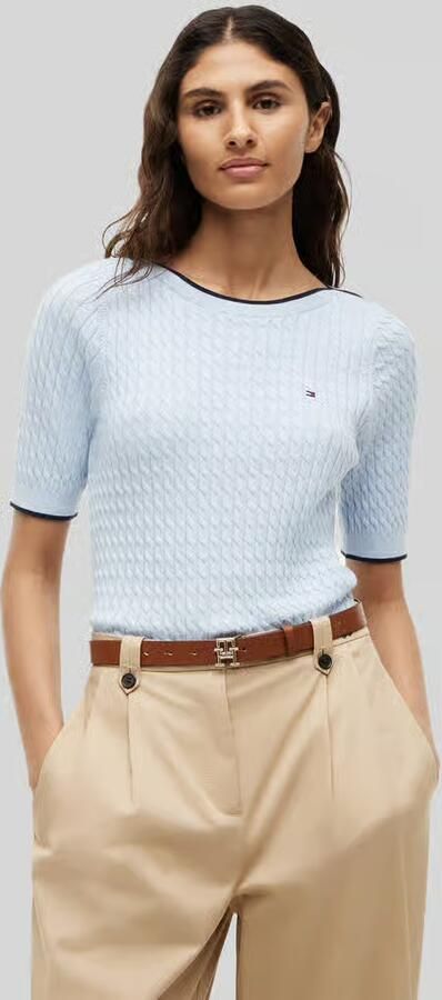 Tommy Hilfiger regular fit pullover van puur katoen met korte mouwen - Foto 2