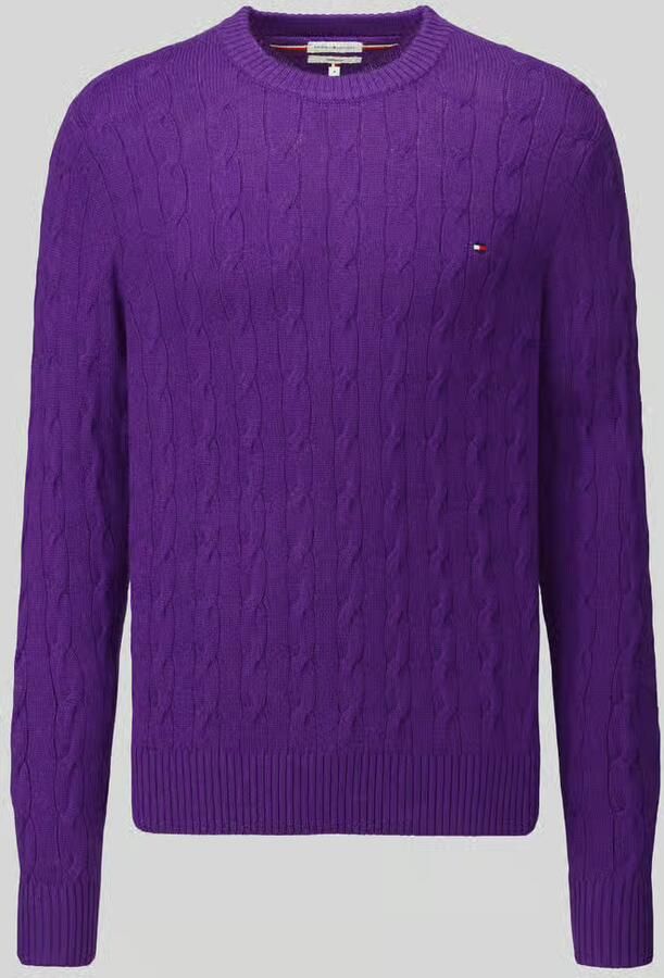 Tommy Hilfiger Regular fit pullover van zuivere schapenwol