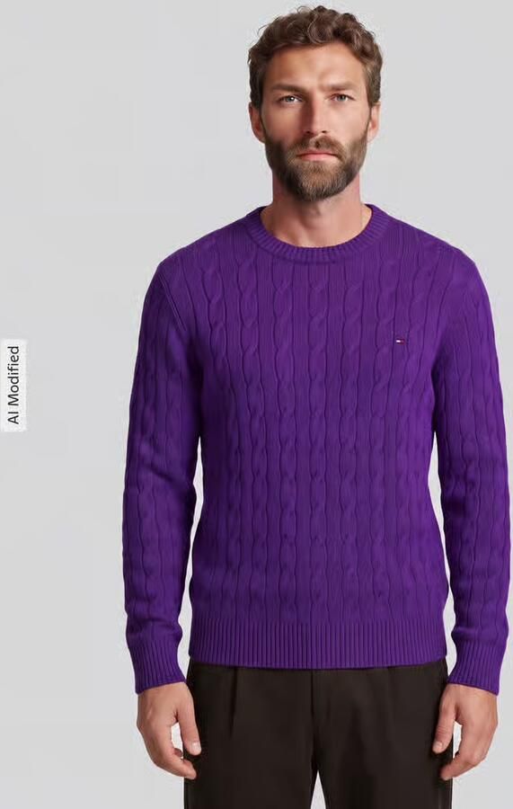 Tommy Hilfiger Regular fit pullover van zuivere schapenwol - Foto 2