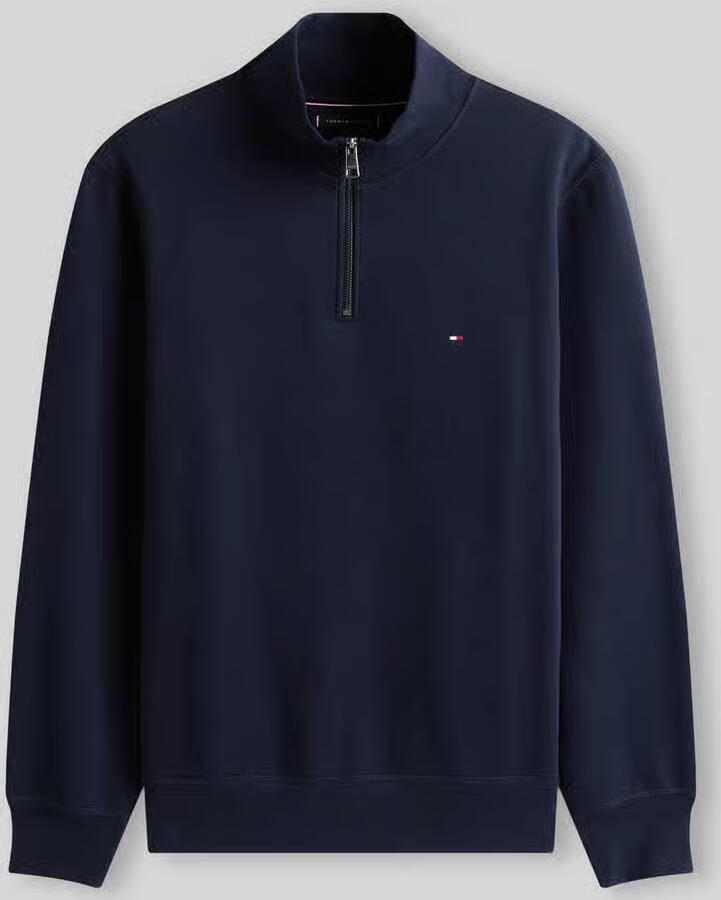 TOMMY HILFIGER Heren Truien & Vesten Essential Fleece 1 4 Zip Donkerblauw