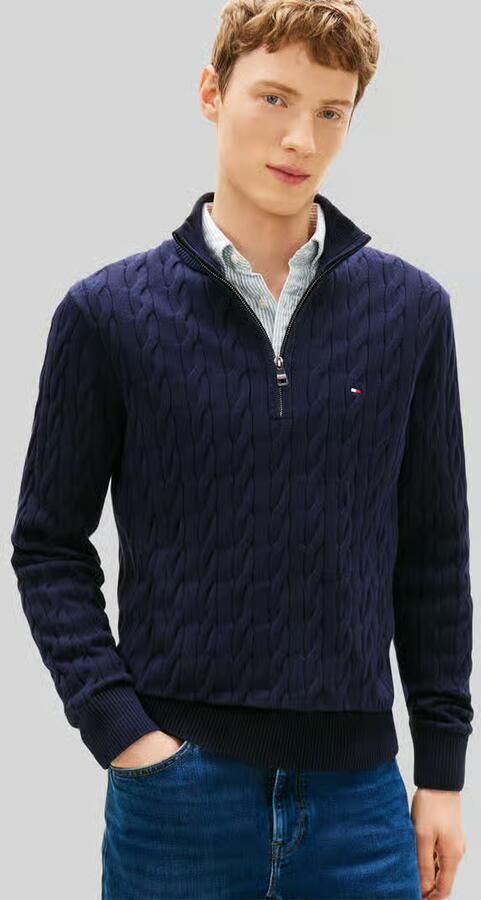 Tommy Hilfiger Regular fit schipperstrui van puur katoen met gestikt logo - Foto 6
