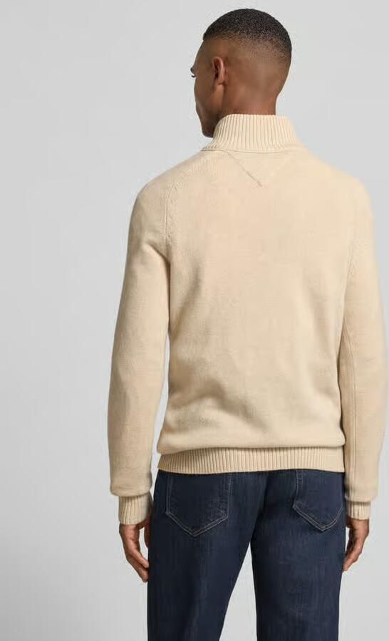 TOMMY HILFIGER Heren Truien & Vesten Lambswool Zip Mock Beige - Foto 5
