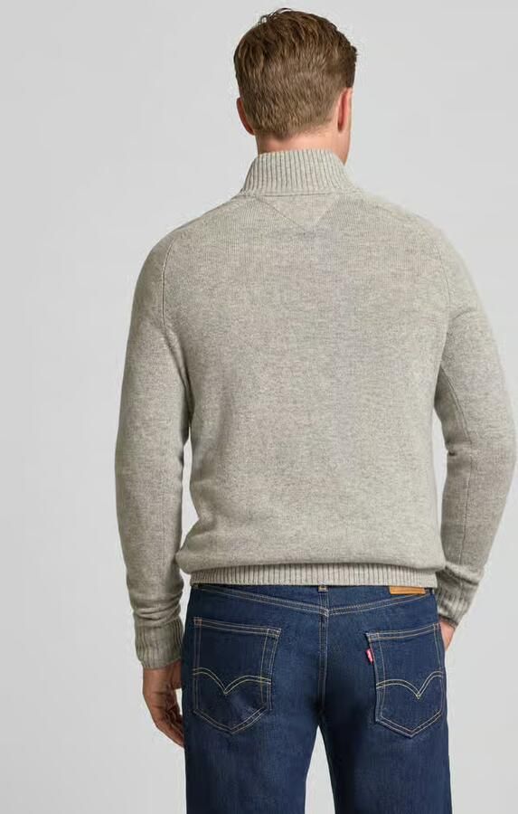 Tommy Hilfiger Wollen pullover met opstaande kraag model 'LAMBSWOOL'