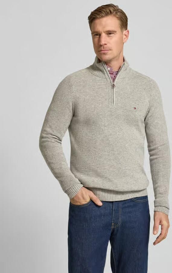 Tommy Hilfiger Wollen pullover met opstaande kraag model 'LAMBSWOOL' - Foto 2