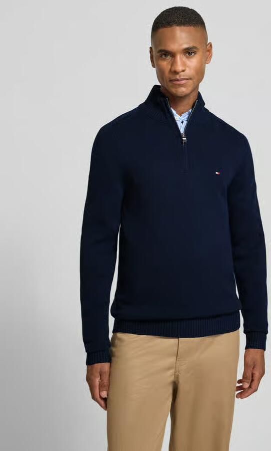 Tommy Hilfiger Wollen pullover met opstaande kraag model 'LAMBSWOOL' - Foto 6