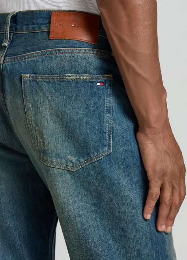 Tommy Hilfiger regular fit straight jeans van puur katoen model 'DOVER'