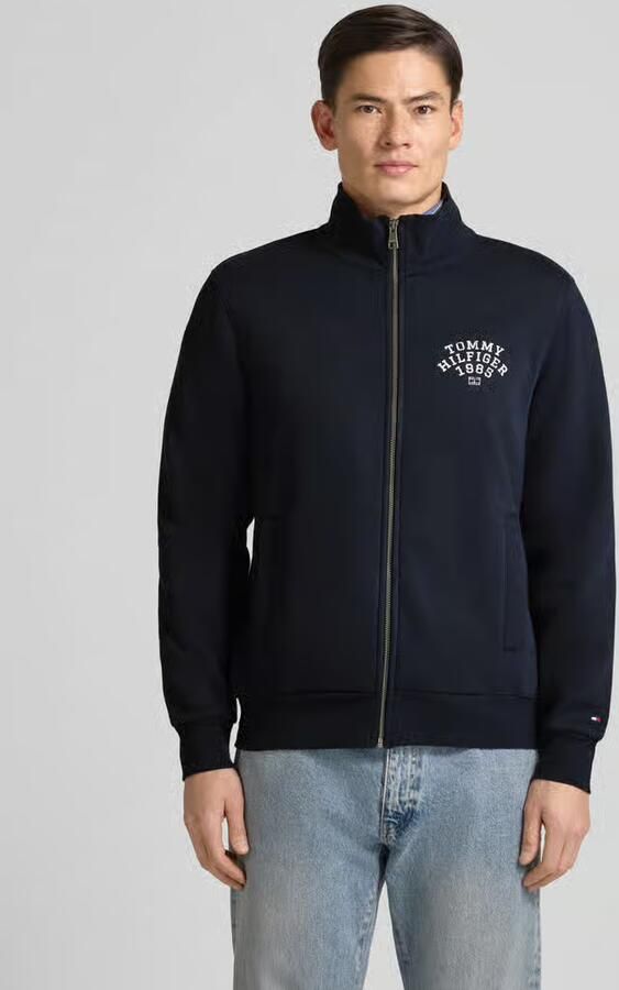 TOMMY HILFIGER Heren Truien & Vesten Hilfiger Arch Stand Collar Zip Donkerblauw - Foto 6