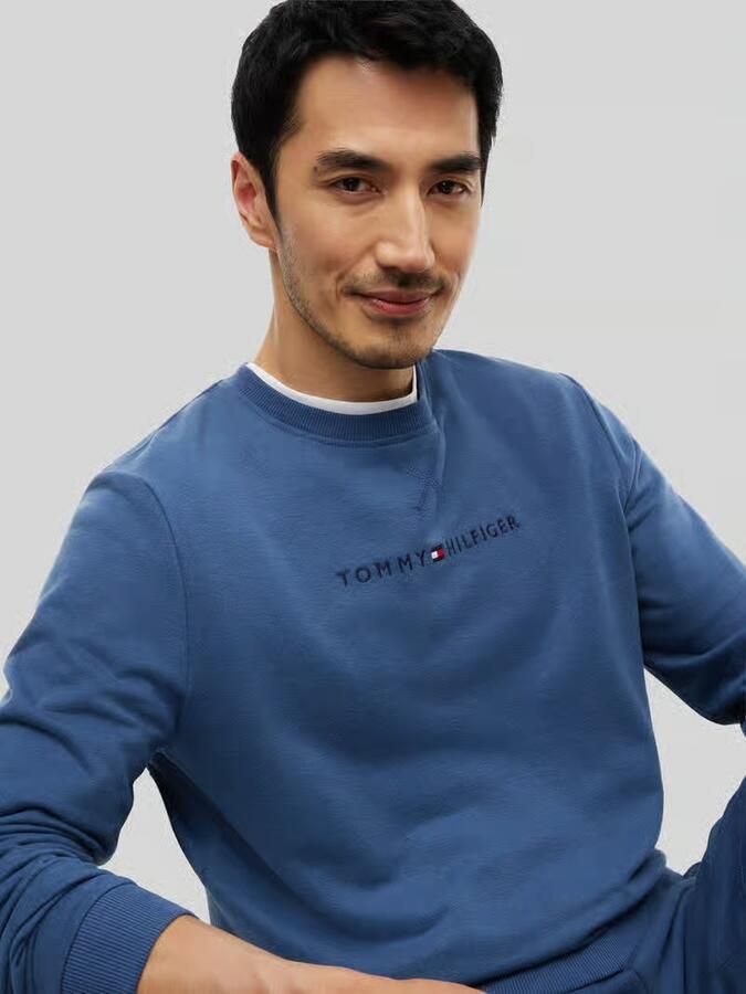 Tommy Hilfiger Regular fit sweatshirt van puur katoen met labelopschrift