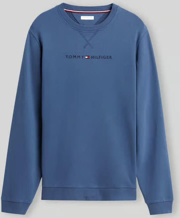 Tommy Hilfiger Regular fit sweatshirt van puur katoen met labelopschrift - Foto 2