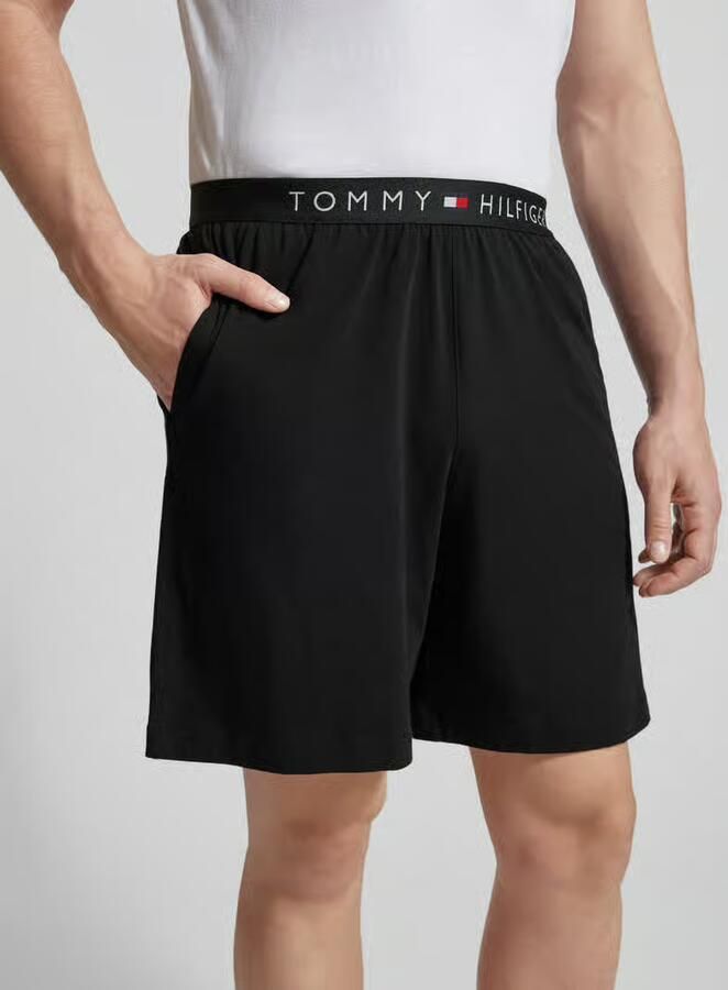 Tommy Hilfiger Regular fit sweatshorts van katoenmix