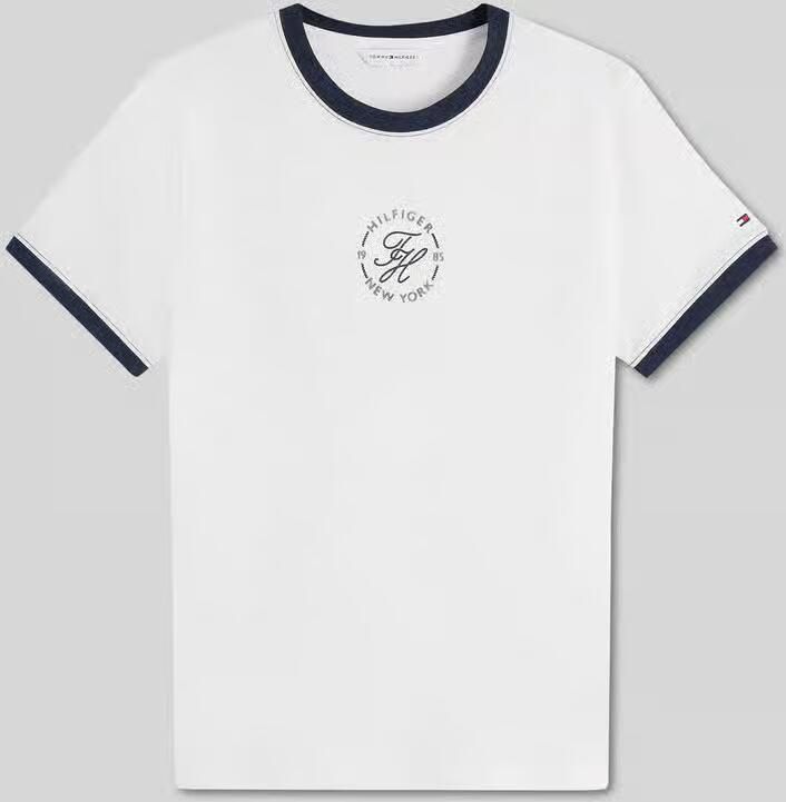 Tommy Hilfiger regular fit T-shirt met katoen en logostitching - Foto 4