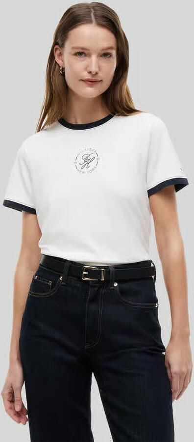 Tommy Hilfiger regular fit T-shirt met katoen en logostitching - Foto 6