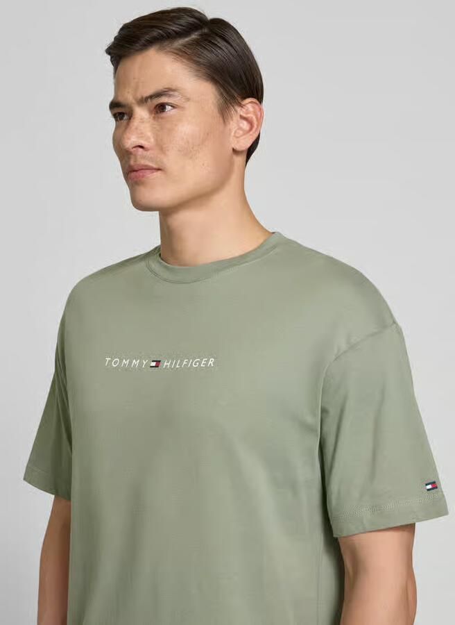 Tommy Hilfiger regular fit T-shirt met labelopschrift van puur katoen