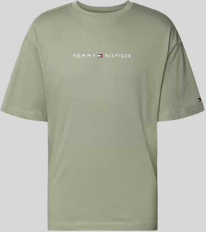 Tommy Hilfiger regular fit T-shirt met labelopschrift van puur katoen - Foto 2