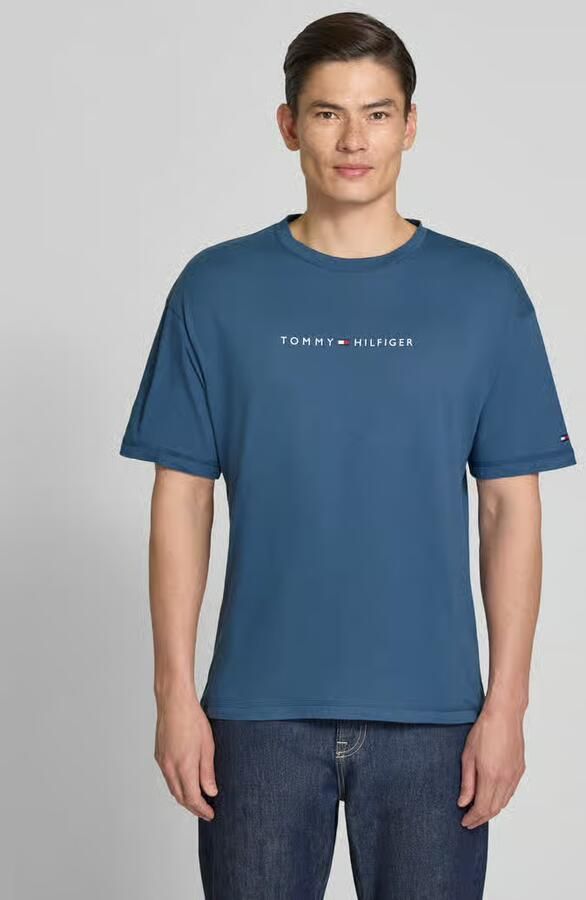 Tommy Hilfiger regular fit T-shirt met labelopschrift van puur katoen - Foto 3