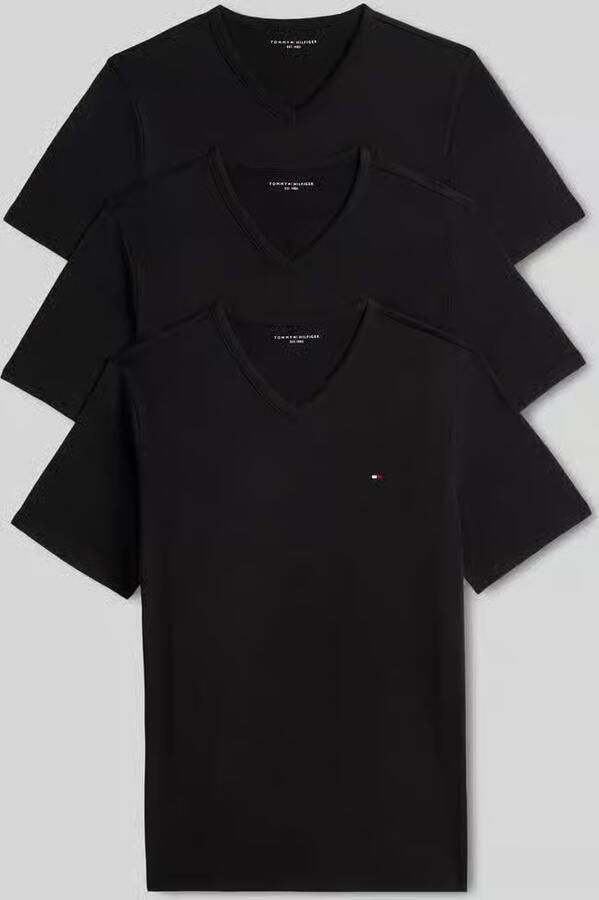 Tommy Hilfiger Regular fit t-shirt van katoenmix in set van 3 - Foto 2