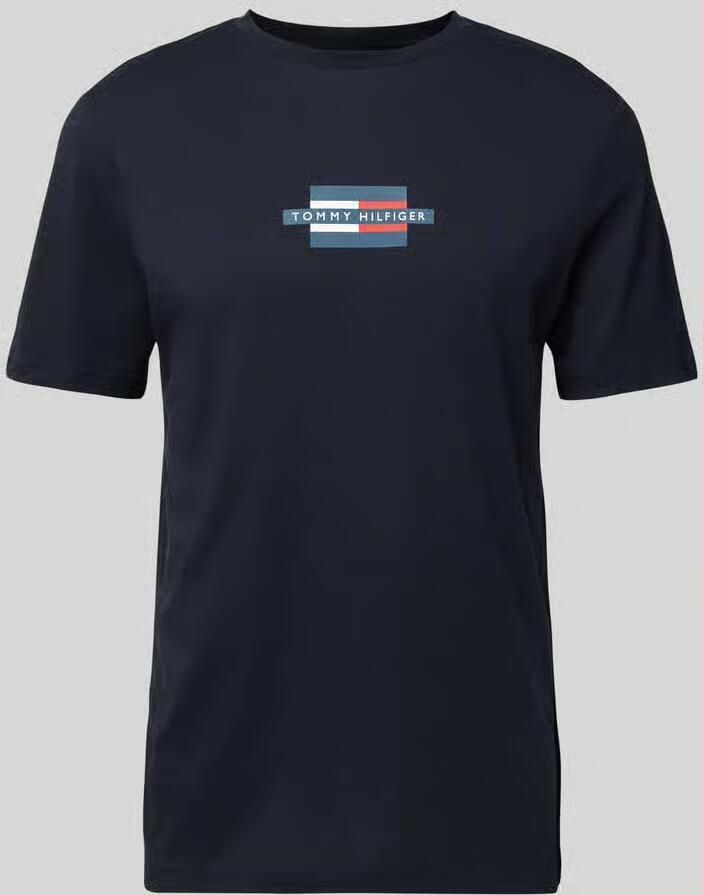 Tommy Hilfiger Shirt met korte mouwen FLAG BOX TEE Met een ronde hals