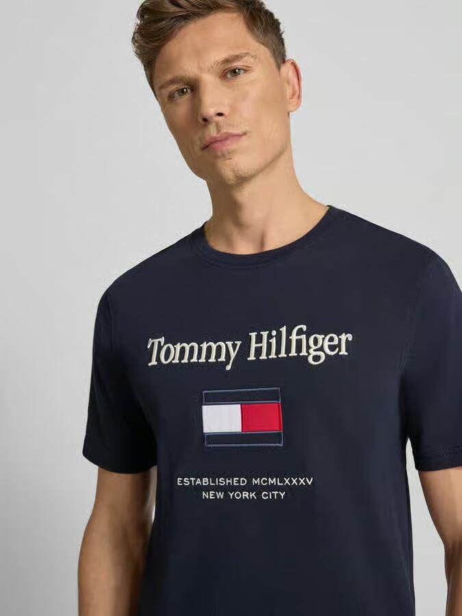Tommy Hilfiger Regular fit T-shirt van puur katoen