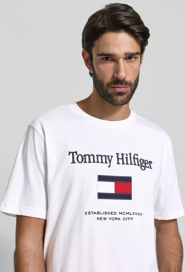 Tommy Hilfiger T-shirt Korte Mouw Tommy Embro Flag Tee - Foto 2
