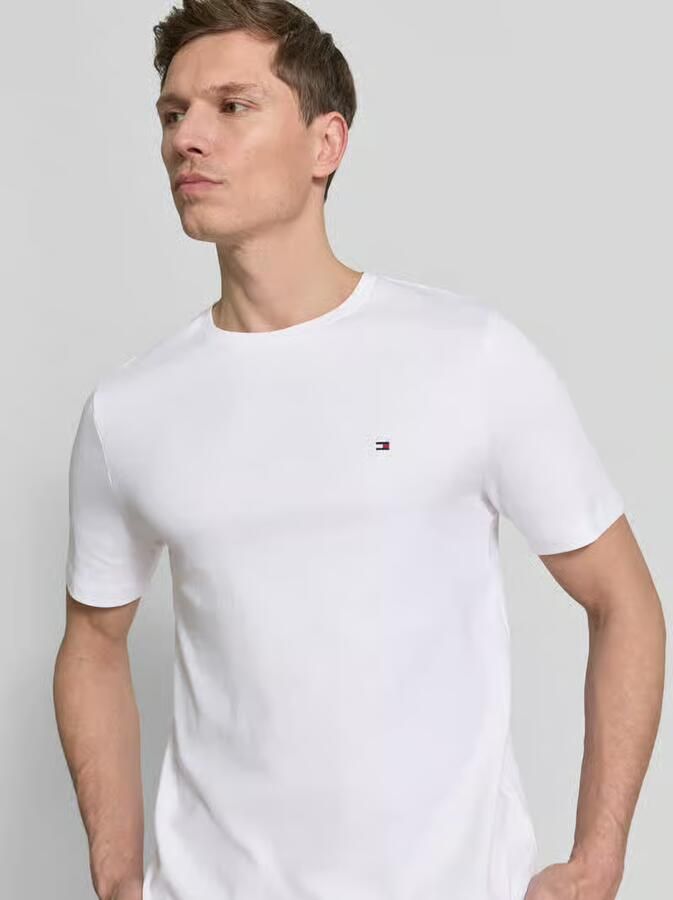 Tommy Hilfiger Interlock Gebreide Geribbelde Kraag T-Shirt White Heren - Foto 2