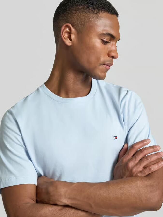 TOMMY HILFIGER Heren Polo's & T-shirts Ess Seasonal Reg Fit Solid Tee Lichtblauw - Foto 12