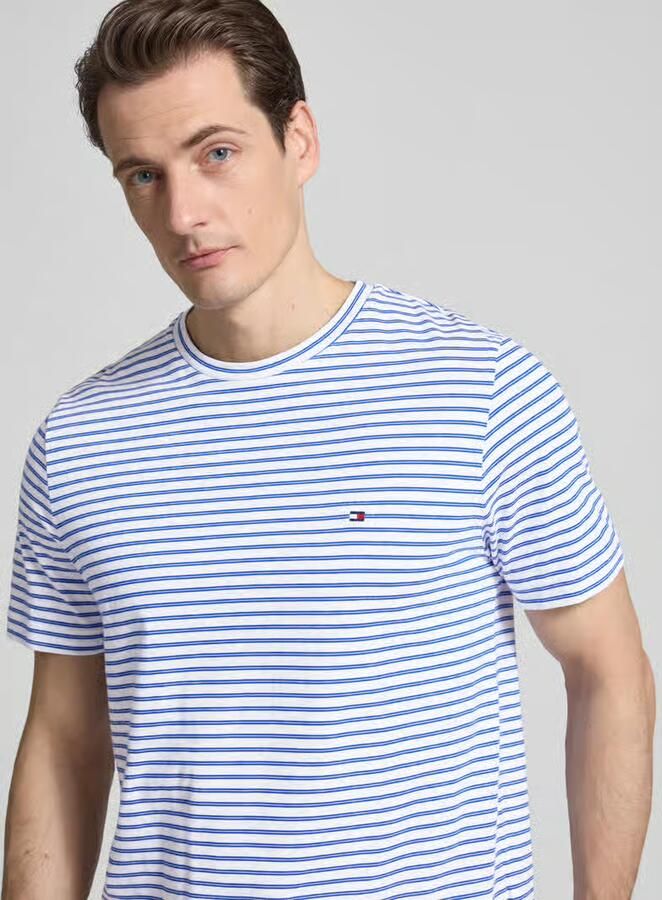 TOMMY HILFIGER Heren Polo's & T-shirts Ess Seasonal Reg Fit Stripe Tee Blauw - Foto 5