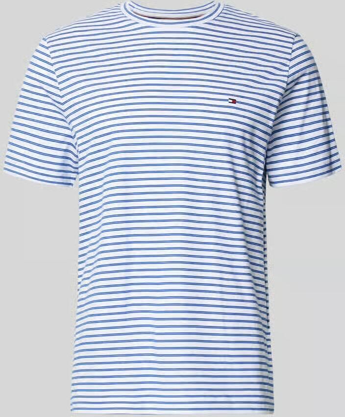 TOMMY HILFIGER Heren Polo's & T-shirts Ess Seasonal Reg Fit Stripe Tee Blauw - Foto 6
