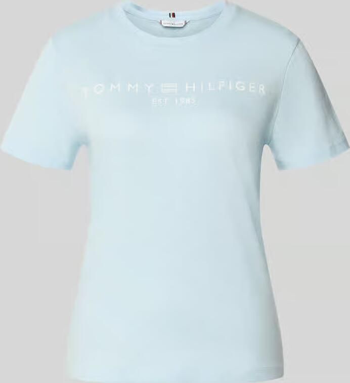 TOMMY HILFIGER Dames Tops & T-shirts Reg Corp Logo Lichtblauw - Foto 9