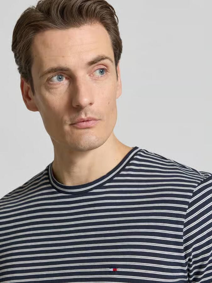 TOMMY HILFIGER Heren Polo's & T-shirts Ess Seasonal Reg Fit Stripe Tee Donkerblauw - Foto 5