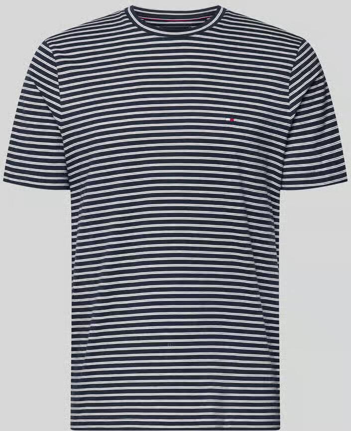 TOMMY HILFIGER Heren Polo's & T-shirts Ess Seasonal Reg Fit Stripe Tee Donkerblauw - Foto 6