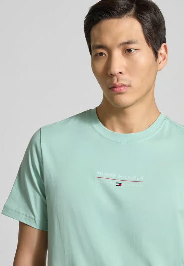 TOMMY HILFIGER Heren Polo's & T-shirts Brand Love Lockup Tee Mint - Foto 5