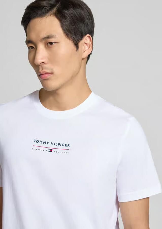 TOMMY HILFIGER Heren Polo's & T-shirts Brand Love Lockup Tee Wit - Foto 5