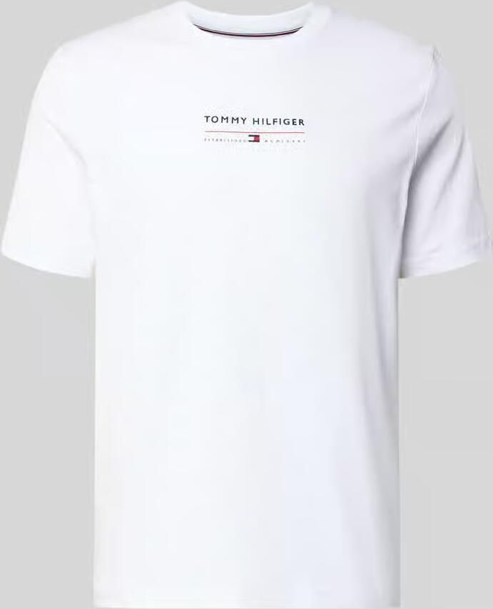 TOMMY HILFIGER Heren Polo's & T-shirts Brand Love Lockup Tee Wit - Foto 6