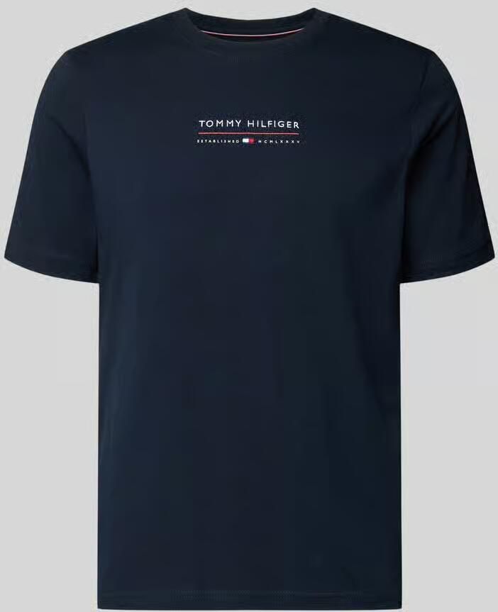 TOMMY HILFIGER Heren Polo's & T-shirts Brand Love Lockup Tee Donkerblauw