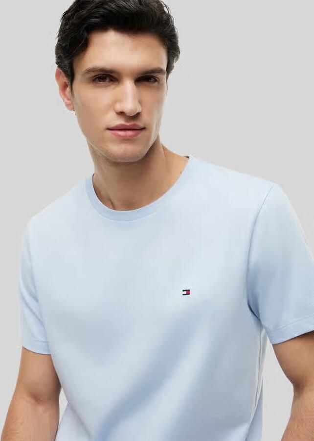 TOMMY HILFIGER Heren Polo's & T-shirts Ess Seasonal Reg Fit Solid Tee Lichtblauw - Foto 15